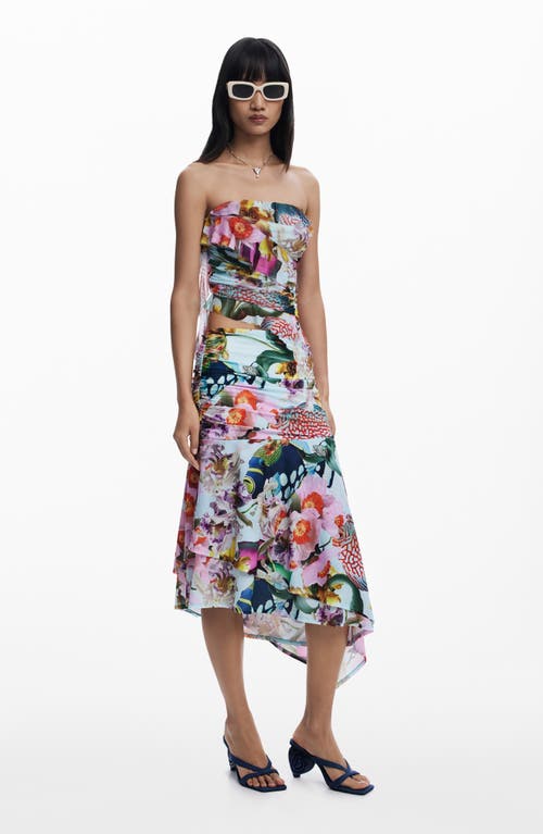 Desigual Print Asymmetric Maxi Skirt