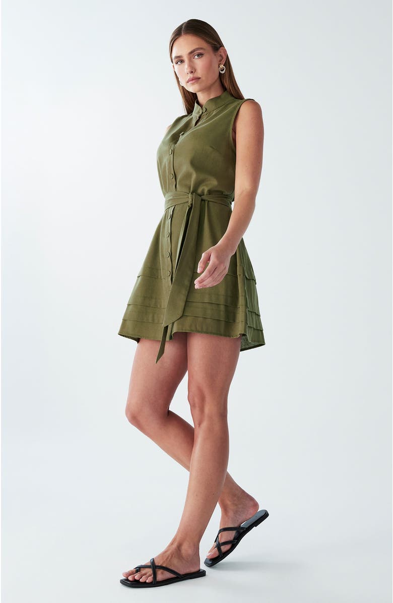 WILLA Justice Mini Dress, Alternate, color, Olive Green