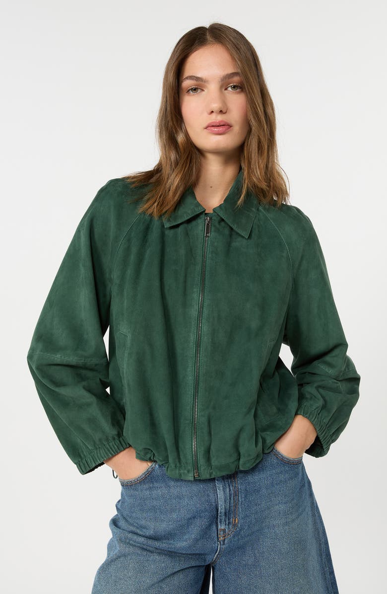 Weekend Max Mara Zuppa Suede Jacket, Alternate, color, Dark Green