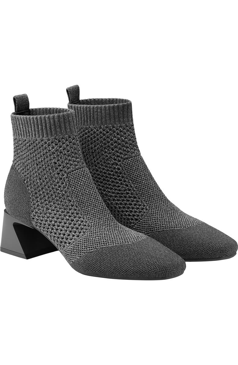 VIVAIA Square-Toe Perforated Heeled Boots, Main, color, Lava Grey