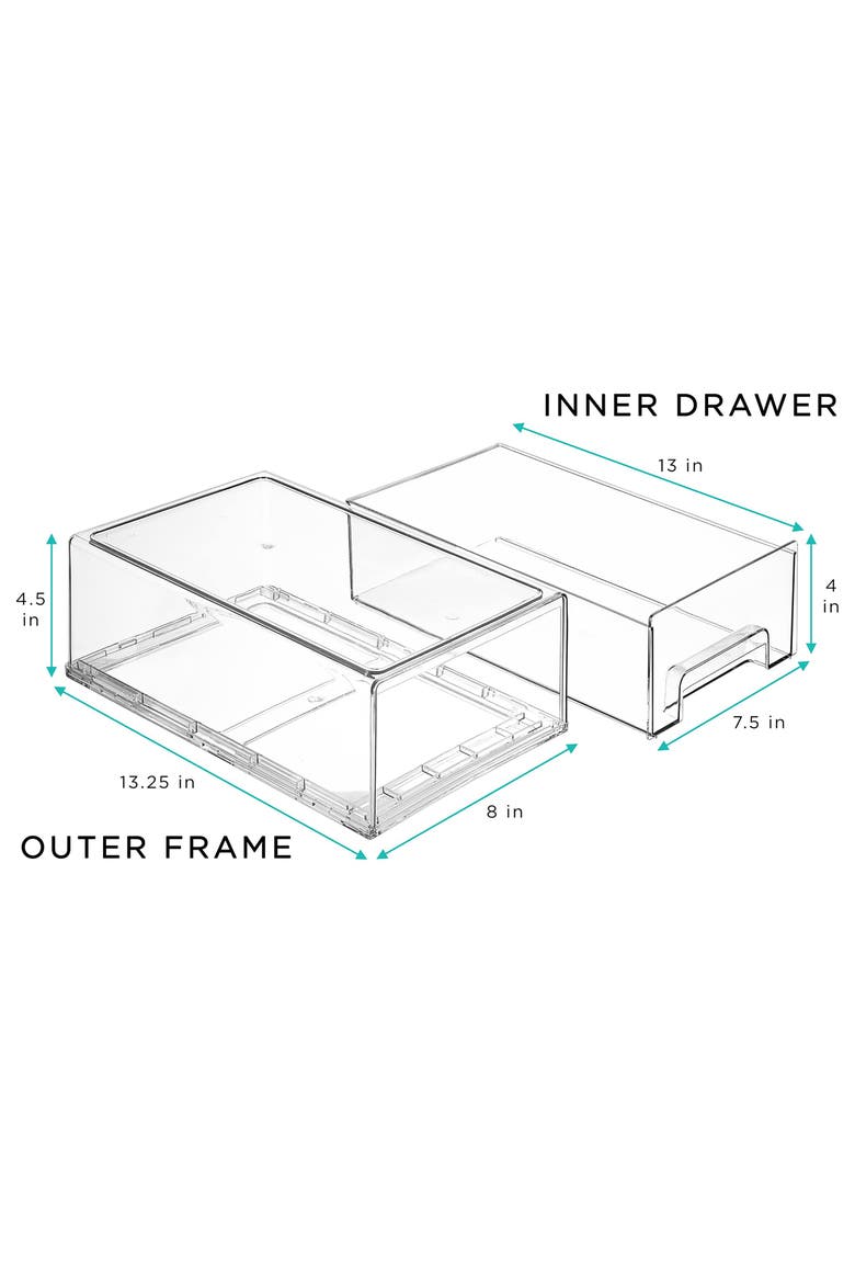 Set of 6 Pull-Out Fridge Storage Drawers, Alternate, color, NO COLOR