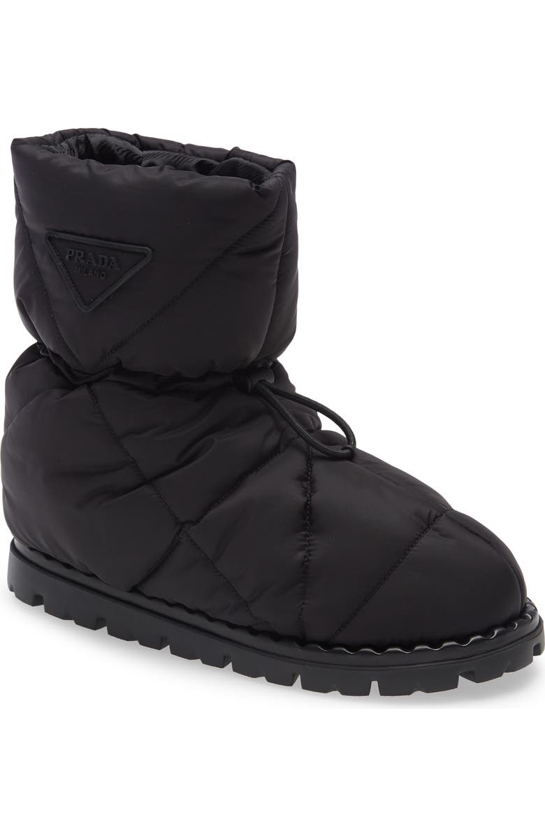 Prada Blow Drawcord Slipper Bootie, Main, color,