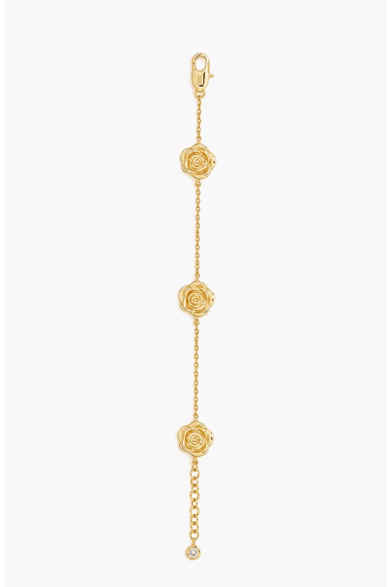 Rose Chain Station Bracelet In Gold, Alternate, color, Gold