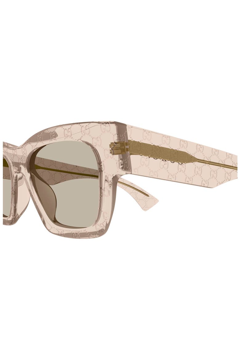 52mm Rectangular Sunglasses, Alternate, color, BROWN