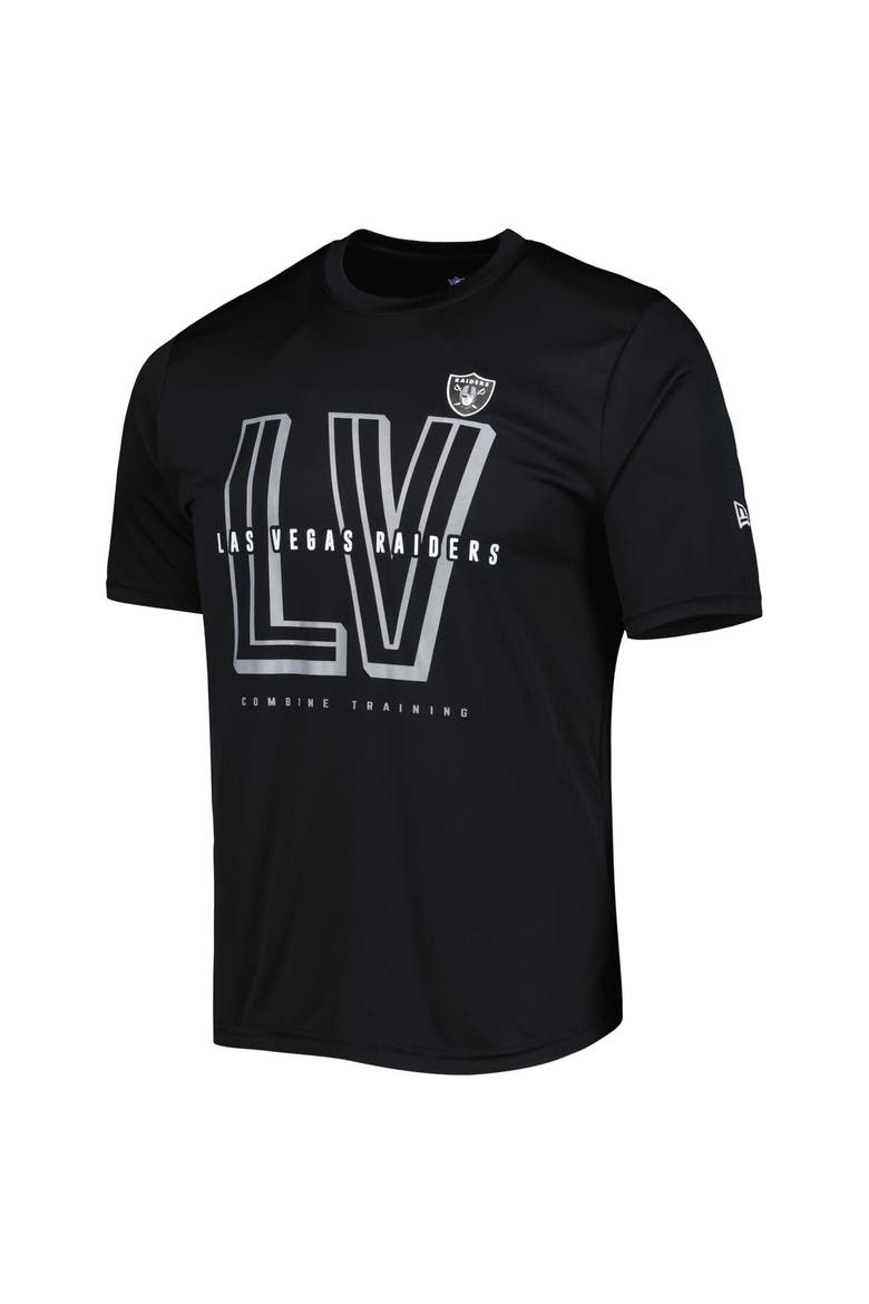 Men's New Era Black Las Vegas Raiders Scrimmage T-Shirt, Alternate, color, Black