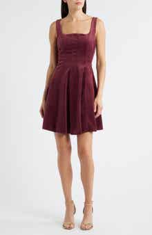 Sam Edelman Velvet Fit & Flare Dress