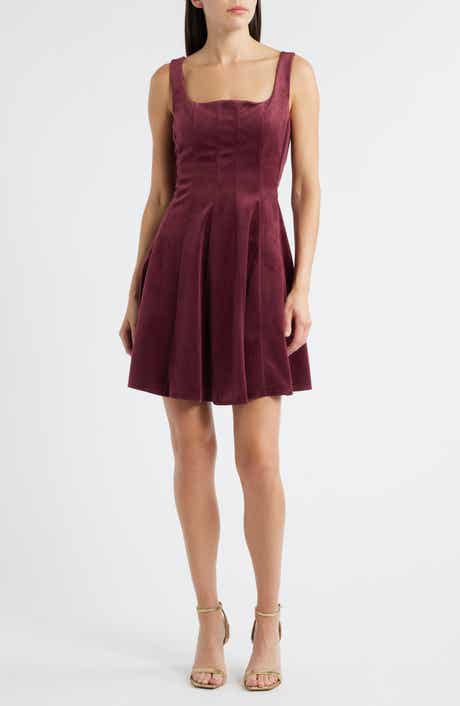 Sam Edelman Velvet Fit & Flare Dress