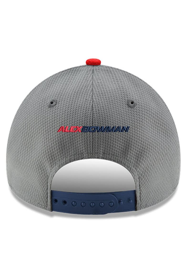 Men's New Era  Gray/Navy Alex Bowman Salute 9FORTY Adjustable Hat, Alternate, color, Gray
