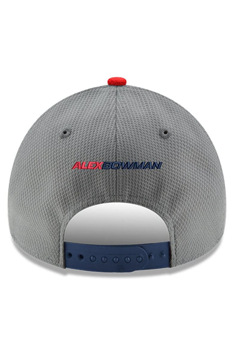 New Era Men's New Era Gray/Navy Alex Bowman Salute 9FORTY Adjustable Hat, Alternate, color, Gray