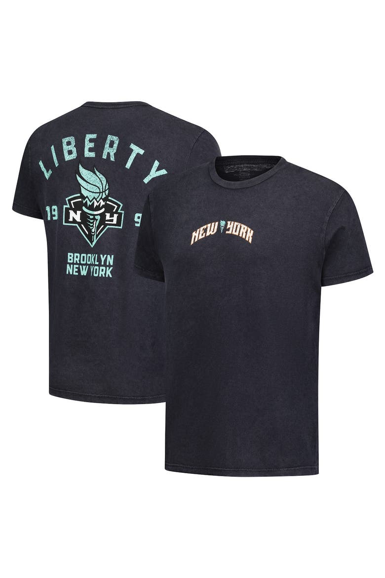 Unisex Stadium Essentials Heather Black New York Liberty Oversized Vintage Wash T-Shirt, Main, color, Heather Black