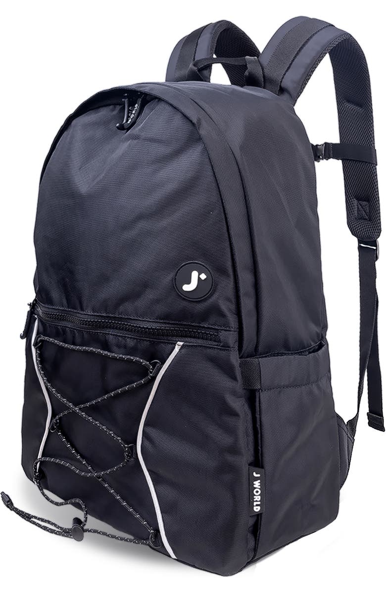 J World Cristos Unisex Casual Backpack with Laptop Sleeve, Alternate, color, Black