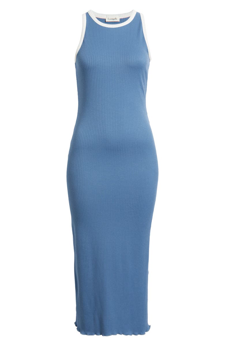 Loveappella Racer Tank Midi Dress, Alternate, color, Blue