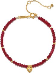 Satya Jewelry Healing Heart Red Onyx Heart Bracelet