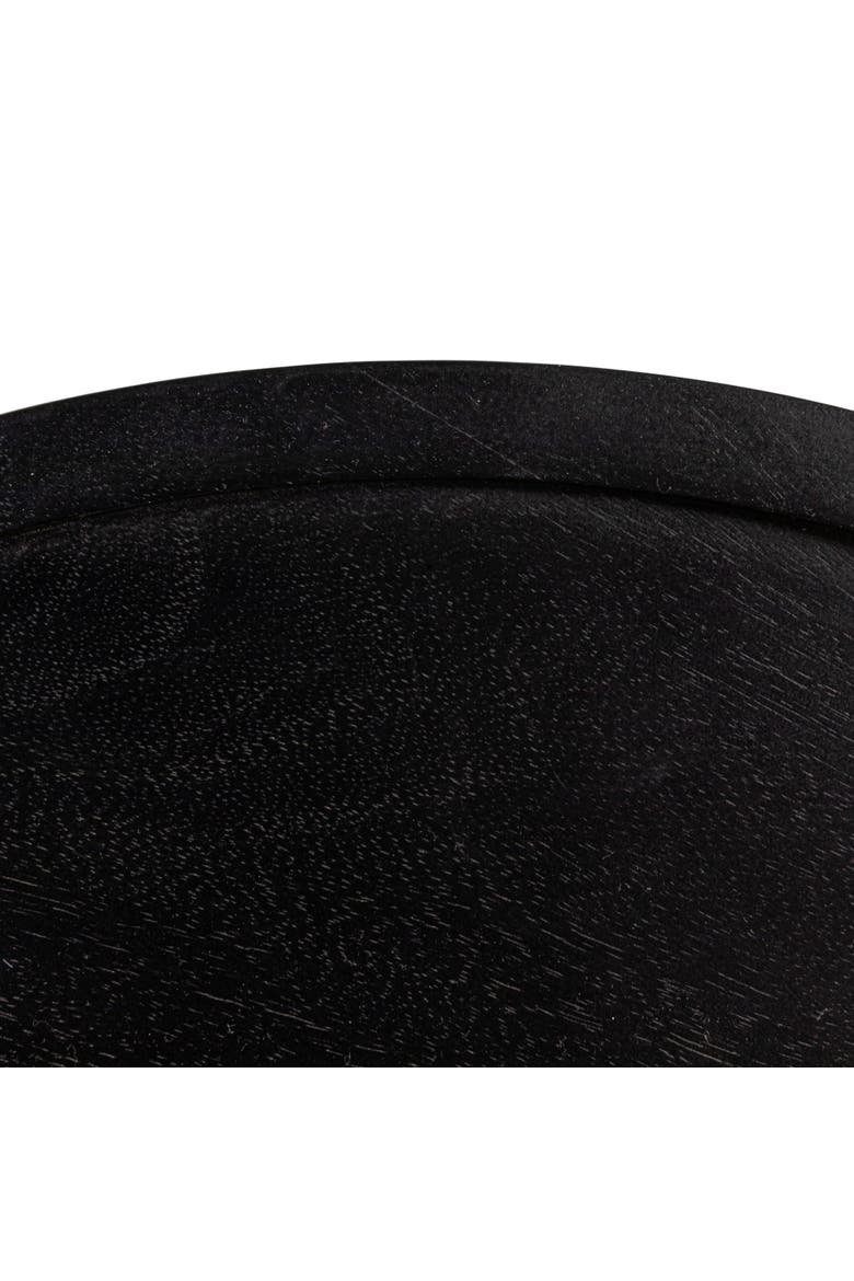 Round Accent Table with Tapered Drum Base, Alternate, color, Black