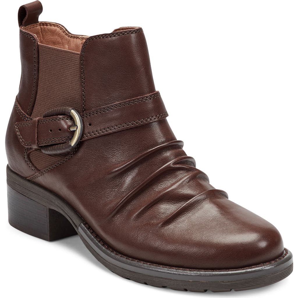 Earth Women's Zane Ruched Block Heel Booties In Brown