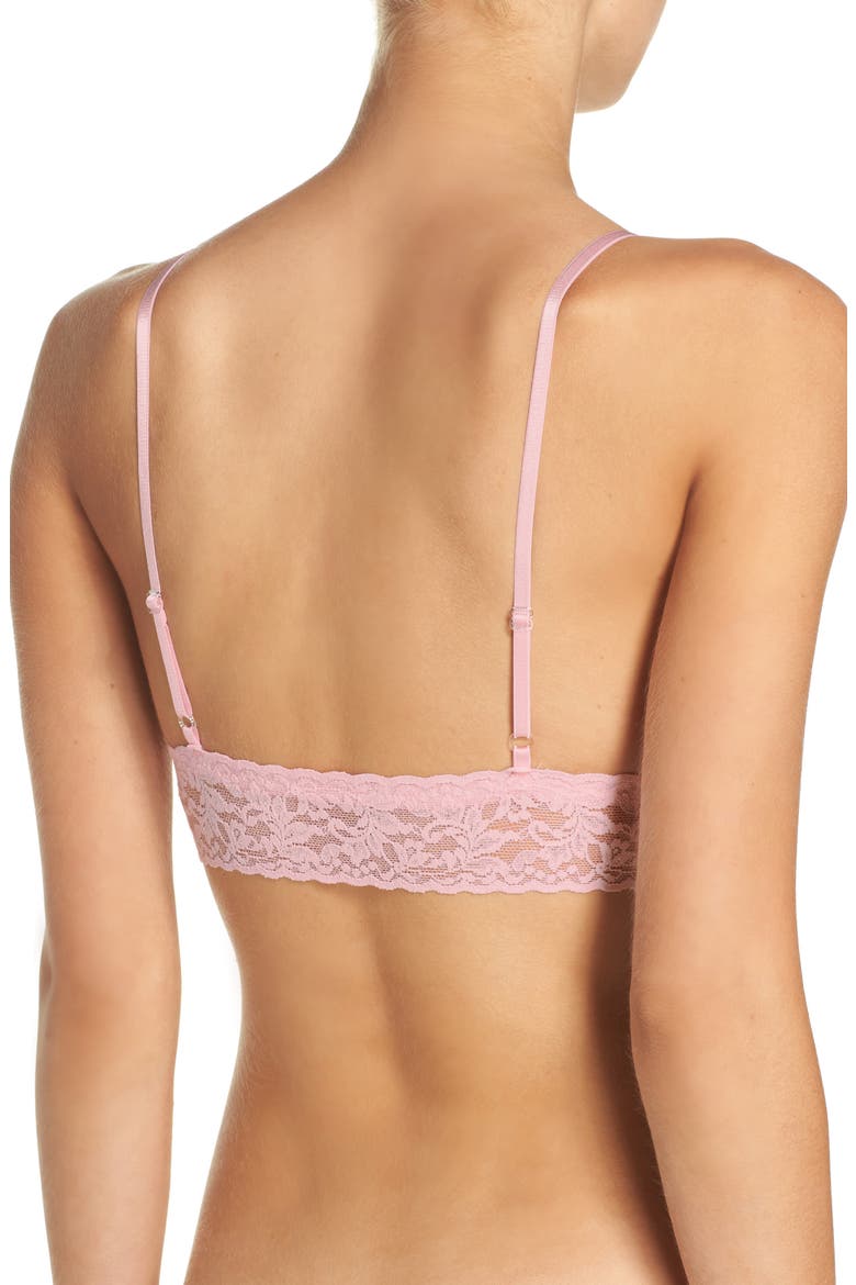 Signature Lace Padded Bralette, Alternate, color, BLISS PINK