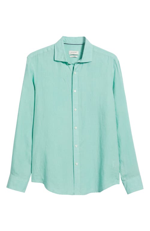 Bugatchi Axel Shaped Fit Linen Button-up Shirt In Menthol