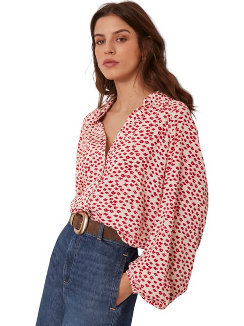 Mint Velvet Lips Print Crop Shirt