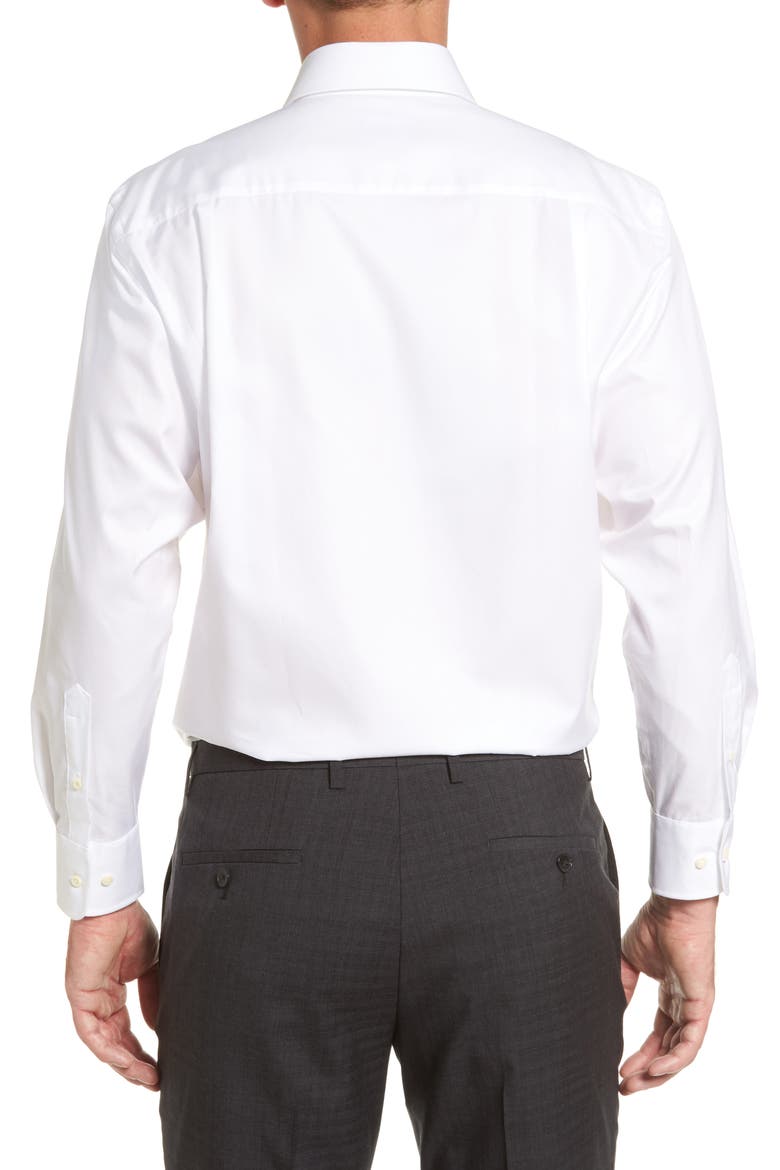 Regular Fit Superfine Twill Dress Shirt, Alternate, color, WHITE
