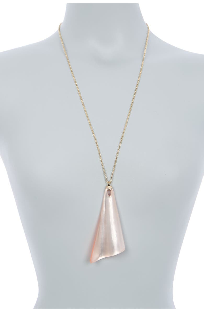 Alexis Bittar 10K Yellow Gold Plated Wavy Fan Pendant Necklace, Alternate, color, 