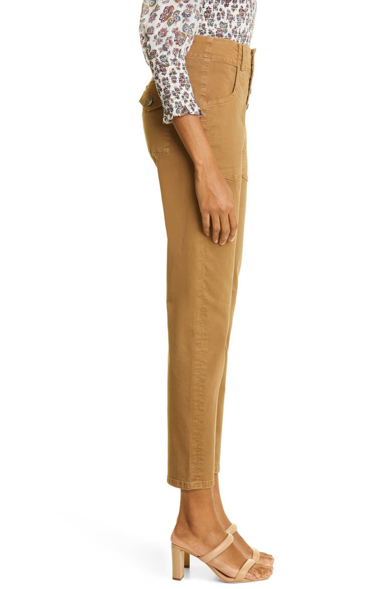 Arya High Waist Crop Straight Leg Jeans, Alternate, color, OCHRE