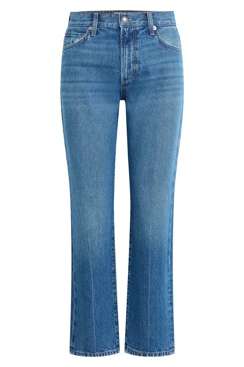 The Dot High Waist Ankle Straight Leg Jeans, Alternate, color, VINTAGE CAMPBELL