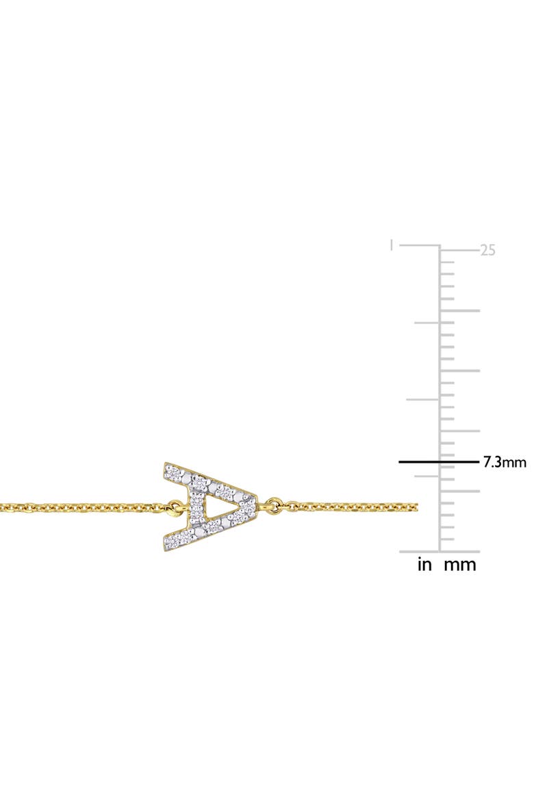 Diamond Initial Necklace 14k Yellow Gold, Alternate, color, A