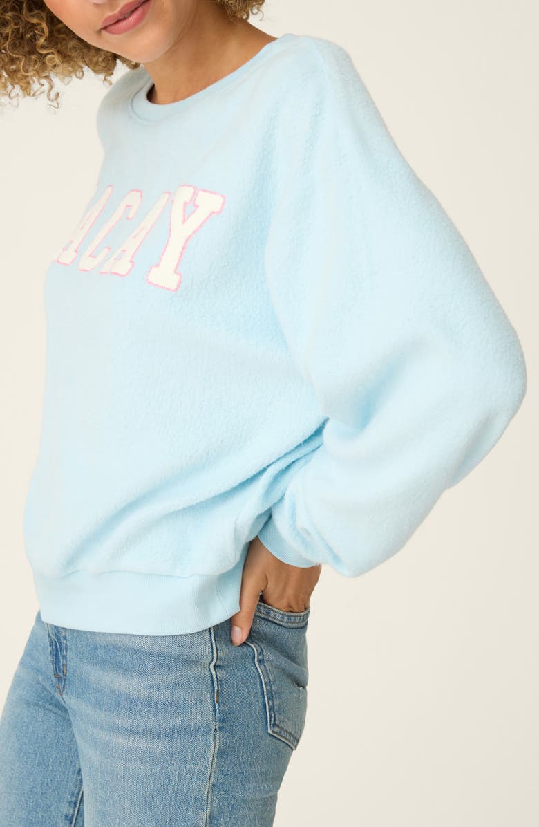 PJ Salvage Vacay Crewneck Sweatshirt, Alternate, color, Light Blue