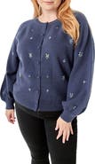 English Factory Beaded Floral Cardigan