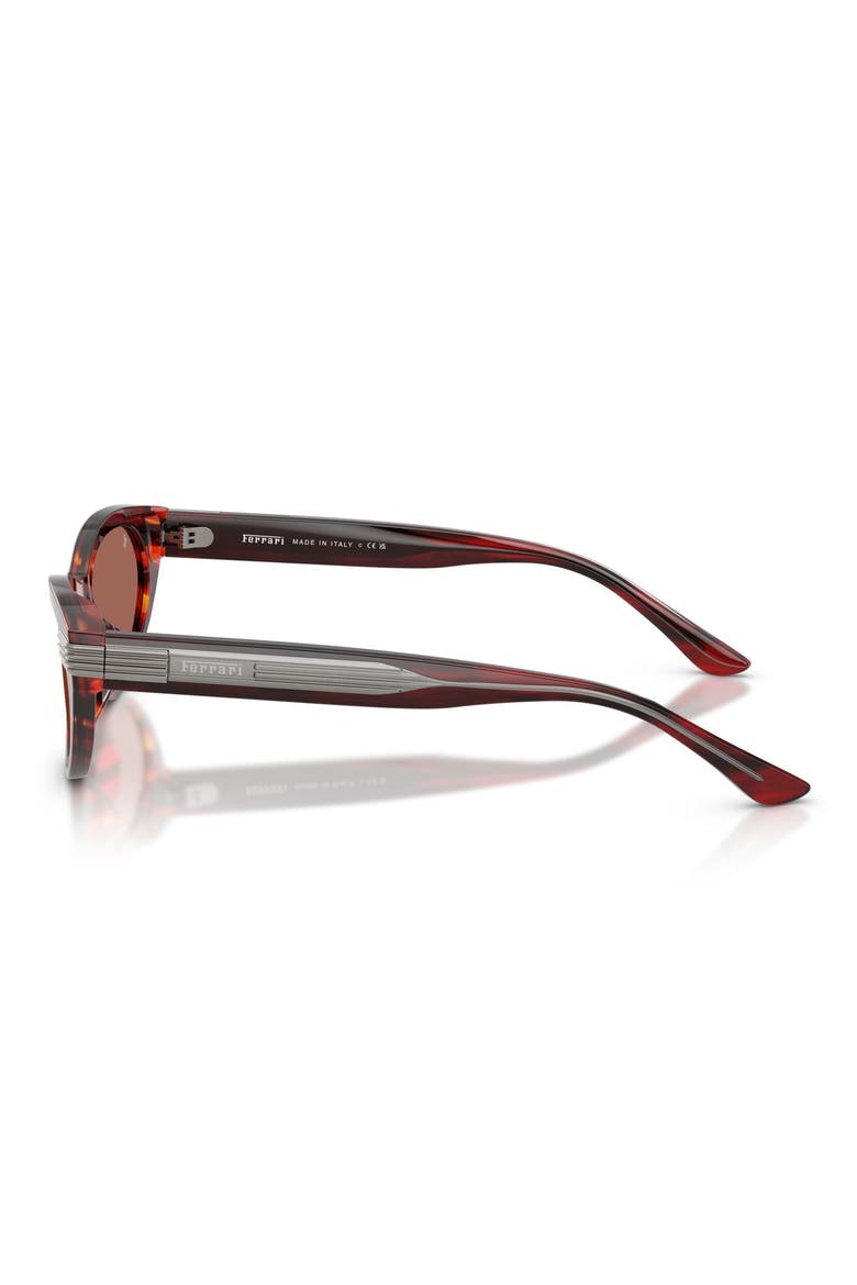 56mm Cat Eye Sunglasses, Alternate, color, STRIPED BROWN / BROWN