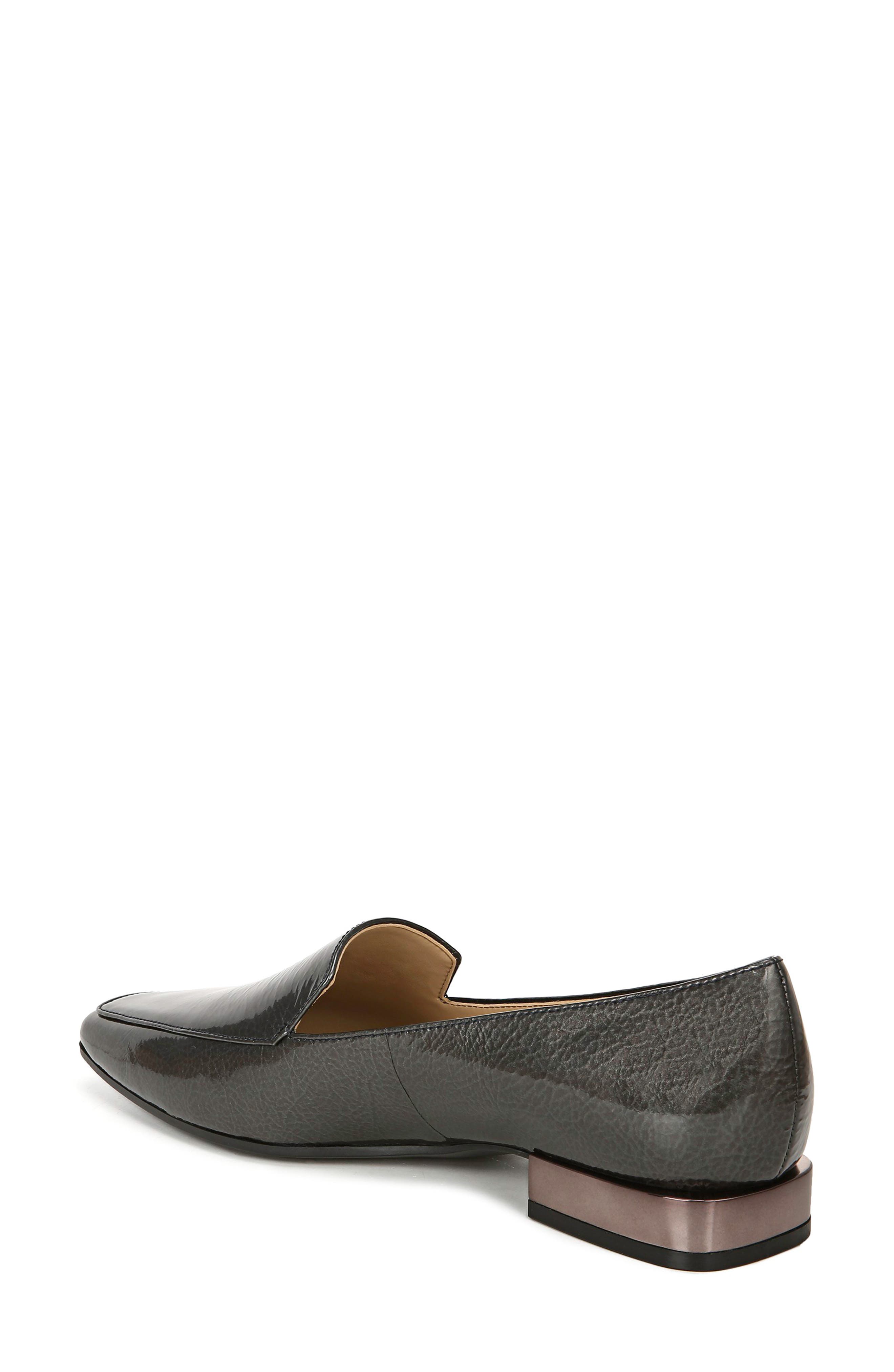 Clea Loafer, Alternate, color, GUNMETAL PATENT LEATHER