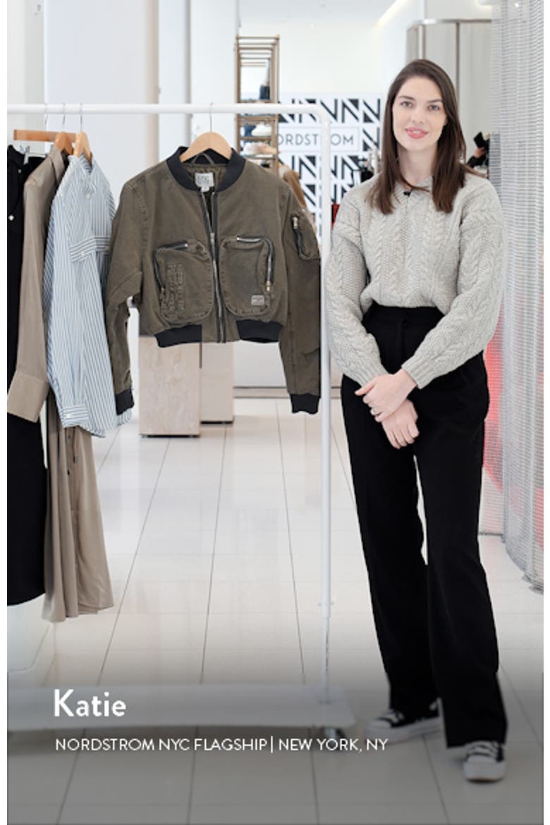 Zip Pocket Canvas Bomber Jacket video