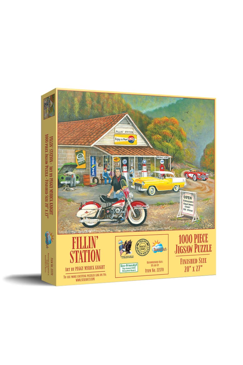 Fillin' Station 1000 piece Jigsaw Puzzle for Adults, Main, color, Multicolor