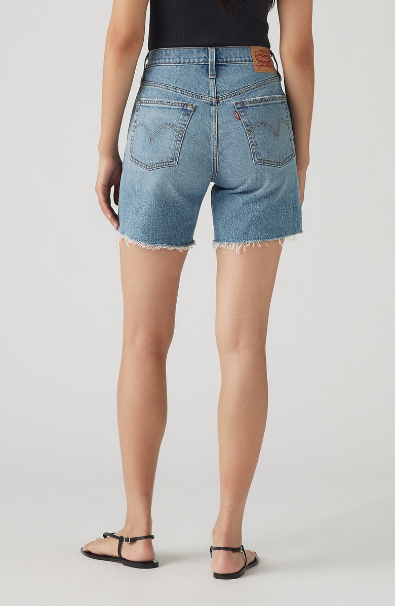 Levi's<sup>®</sup> 501<sup>®</sup> Mid Thigh Denim Cutoff Shorts, Alternate, color, Ticked And Untied