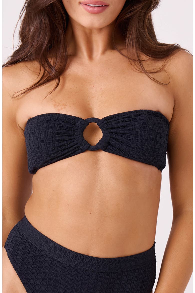 Haleiwa Bandeau Bikini Top, Main, color, ANTHRACITE