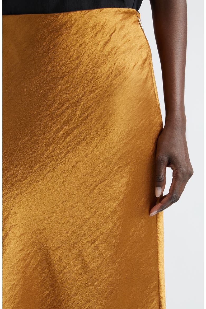 Hammered Satin Skirt, Alternate, color, BURNISHED GOLD