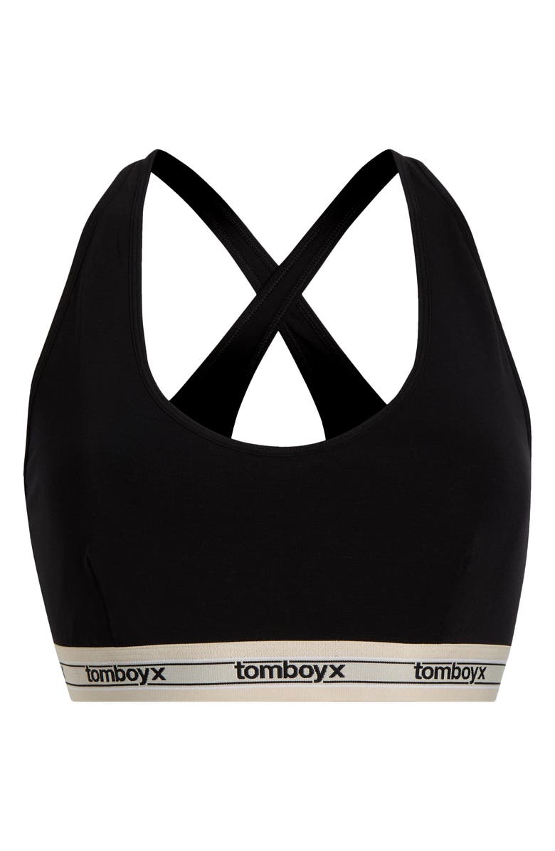 TomboyX All Day Bralette, Alternate, color, Modal Retro Black