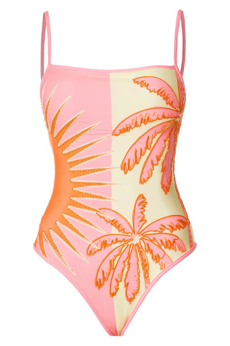 Palm & Sun Biella One-Piece Swimsuit, Alternate, color, PINK