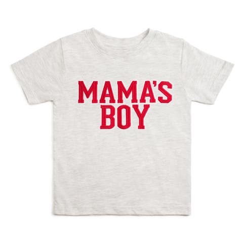 Mama
s Boy Varsity Patch Valentine
s Day Short Sleeve T-Shirt (Baby, Toddler 
Little Kid)