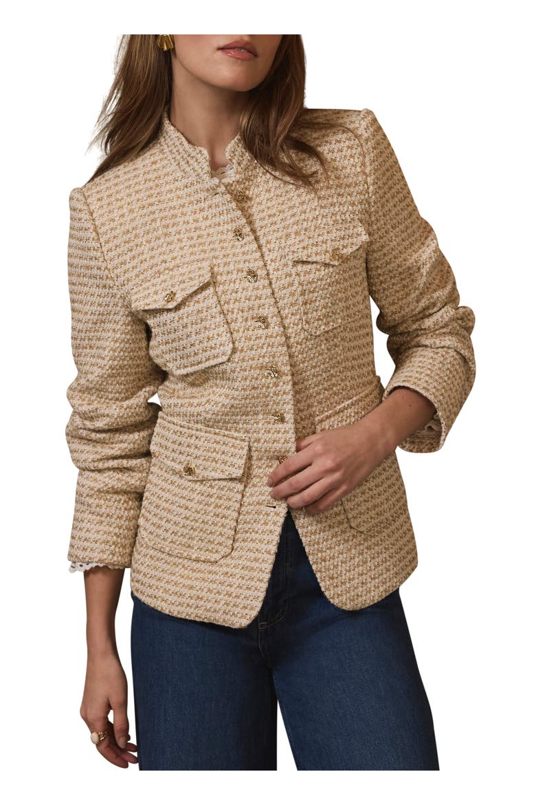 Boucle Pocket Detail Jacket, Alternate, color, Neutral