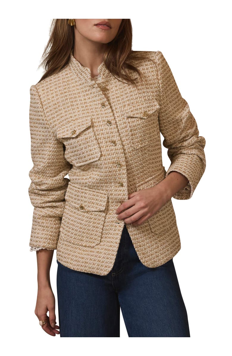 MINT VELVET Boucle Pocket Detail Jacket, Alternate, color, Neutral