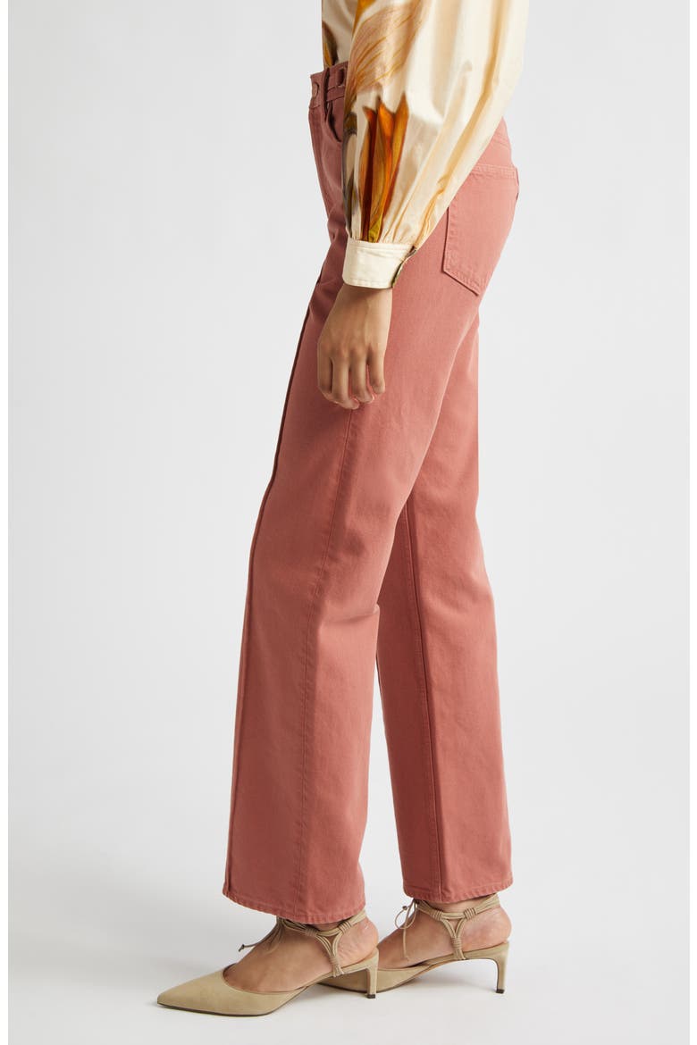 Agatha Mid Rise Straight Leg Jeans, Alternate, color, GARDEN ROSE
