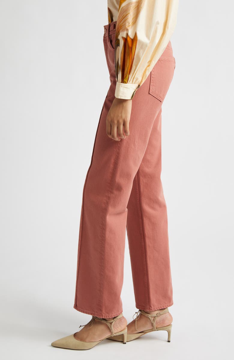 Ulla Johnson Agatha Mid Rise Straight Leg Jeans, Alternate, color, Garden Rose