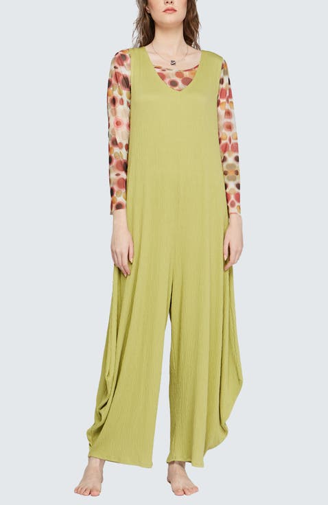Ashley Wrinkled Viscose Jersey Jumpsuit