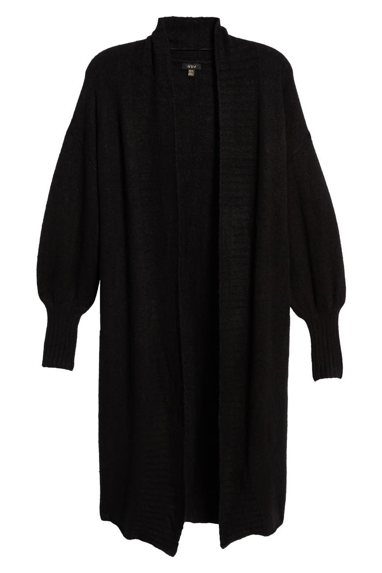 Shaylee Long Cardigan, Alternate, color, NOIR