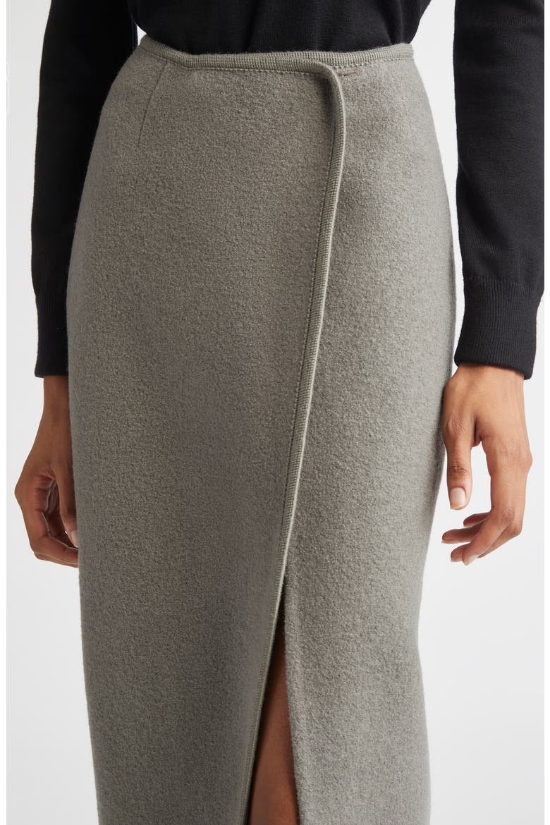 Walker Wool Fleece Wrap Skirt, Alternate, color, CAMOSCIO FELTED
