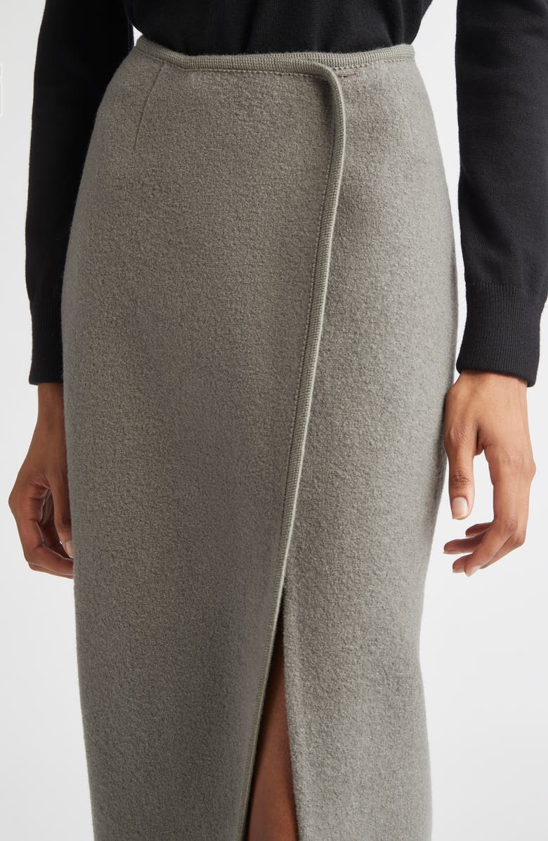 RIER Walker Wool Fleece Wrap Skirt, Alternate, color, Camoscio Felted