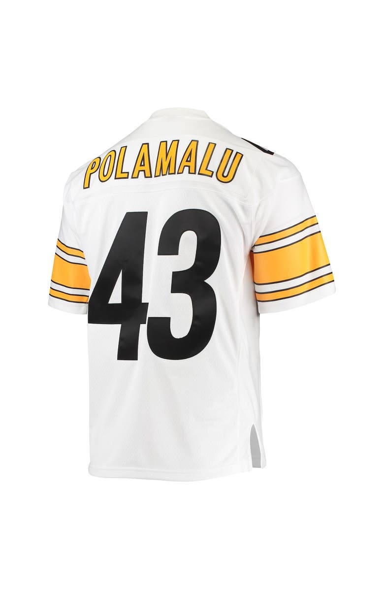 Mitchell & Ness Men's Mitchell & Ness Troy Polamalu White Pittsburgh Steelers Legacy Replica Jersey, Alternate, color,