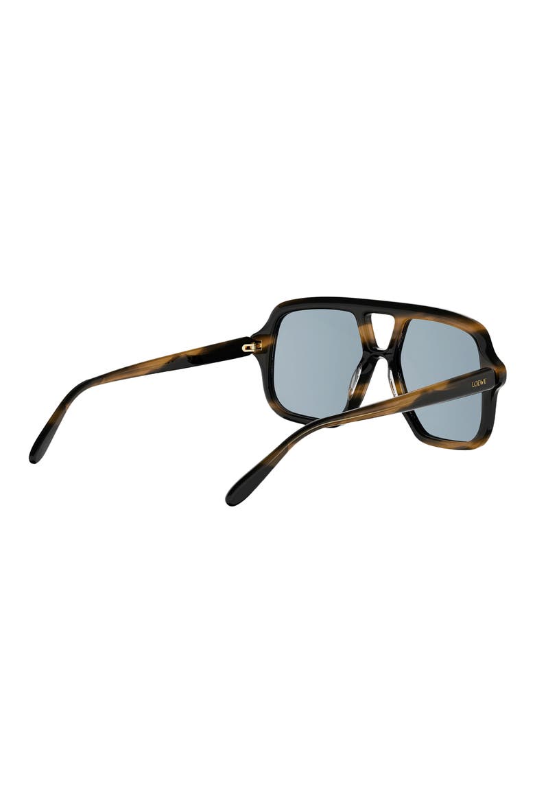 Slim Rectangular Sunglasses, Alternate, color, DARK HAVANA / BLUE