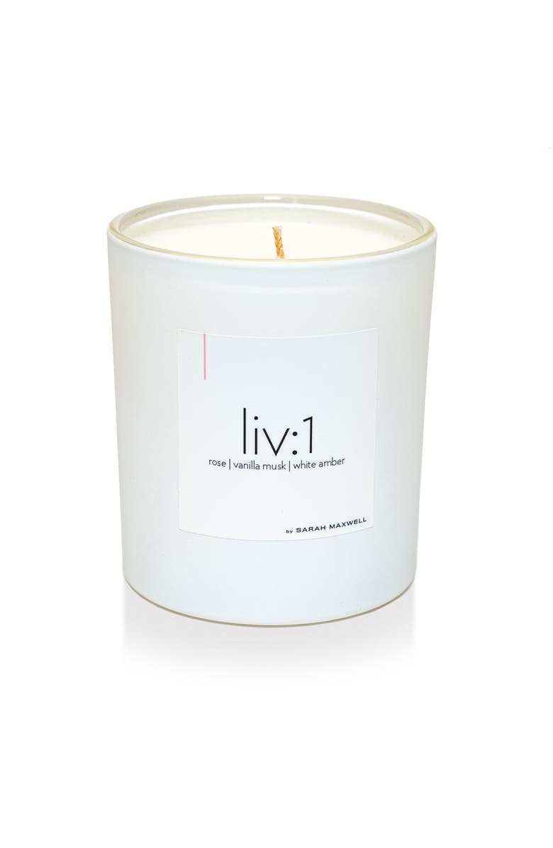 Sarah Maxwell Beauty liv1 Scented Candle, Main, color, White